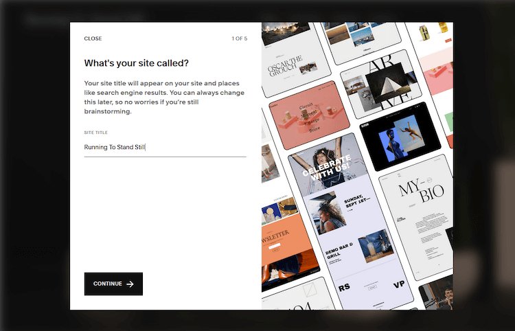 Squarespace website builder steps