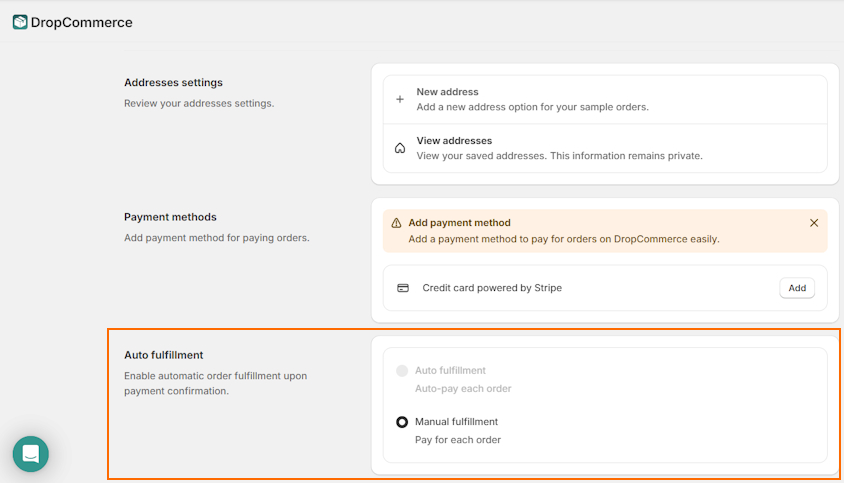 DropCommerce auto order fulfillment